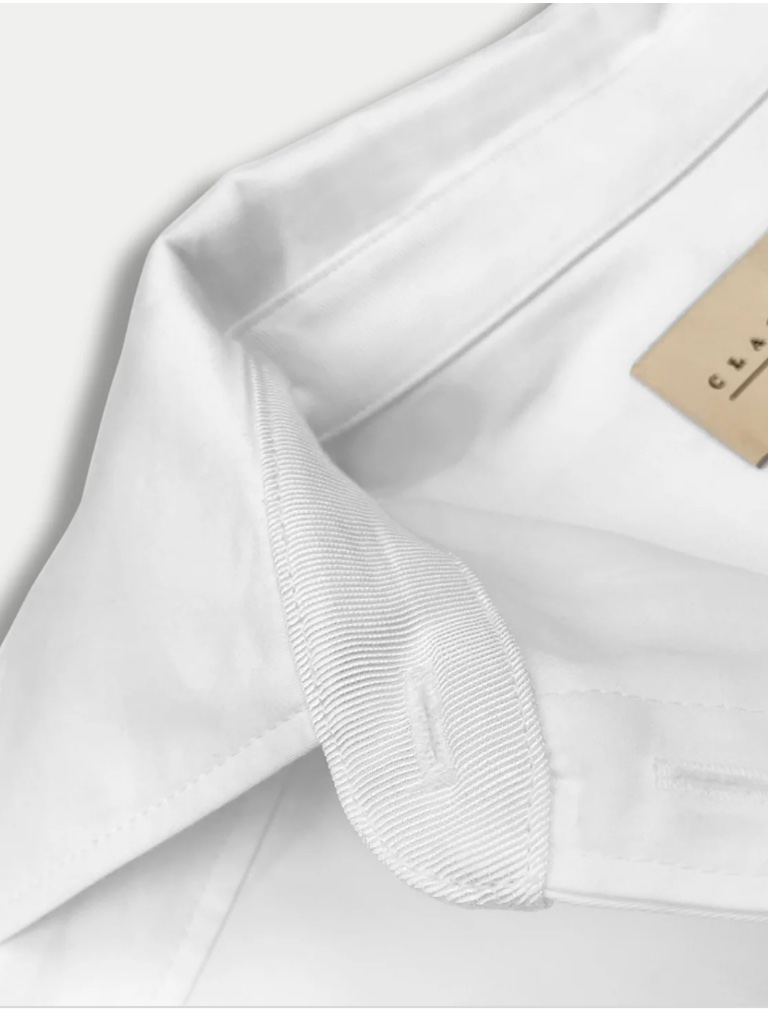 Classic Six Button Down Cotton Poplin Relaxed Casual Shirt In Outmeal Beige 4 S — image 4 of 5